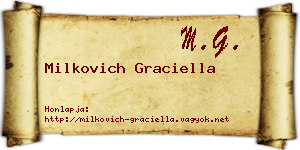 Milkovich Graciella névjegykártya
